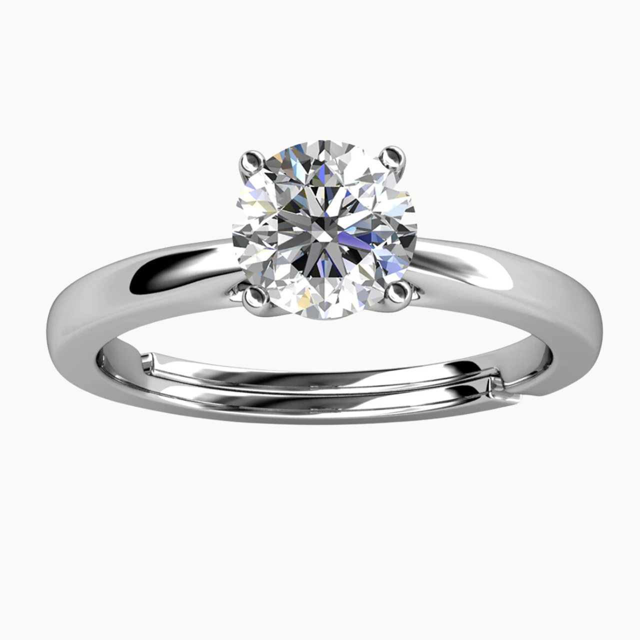 Moissanite by Cate & Chloe Abigail Sterling Silver Ring with Moissanite Crystals